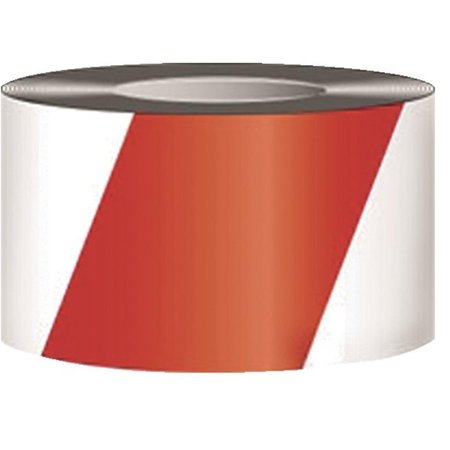 ACCUFORM Red and White Hazard Warning Tape PTM738RDWT
